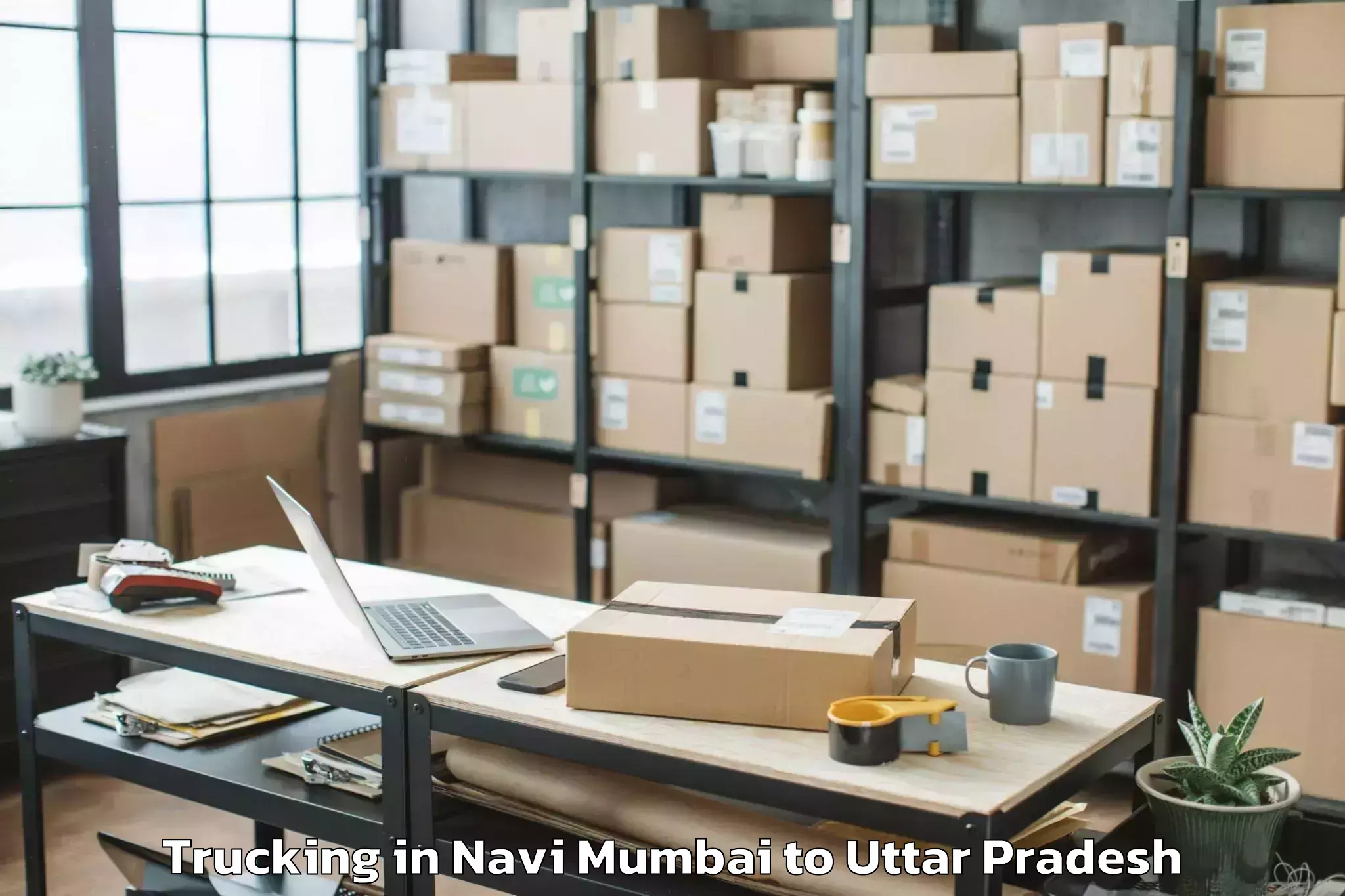 Reliable Navi Mumbai to Malihabad Trucking